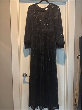 Black Sequin Maxi Dress - Elegant Evening Gown